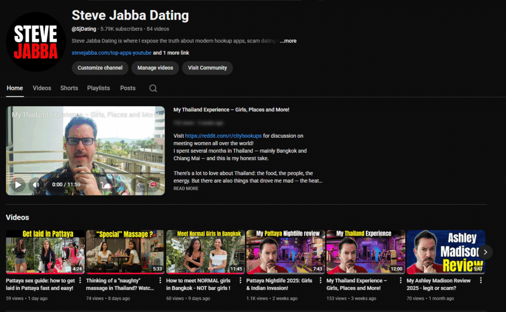 Steve Jabba Dating Youtube Channel